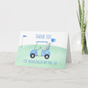 Carte De Remerciements Trou En Un Golf Premier Anniversaire