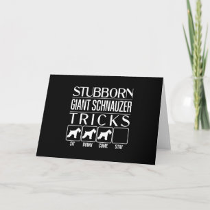 Carte De Remerciements Trucs de Schnauzer Géant Stubborn, Schna Géant Fun