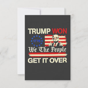 Carte De Remerciements Trump a gagné Nous le Peuple Passons à Autre Chose