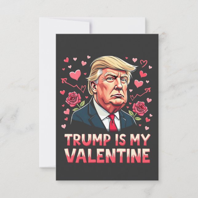Carte De Remerciements Trump est ma Saint-Valentin Maga pour l'investitur (Devant)