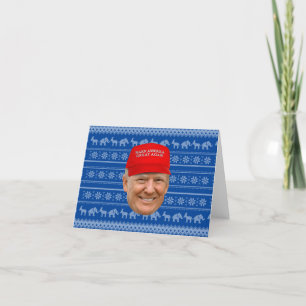 Carte De Remerciements TRUMP MAGA Noël