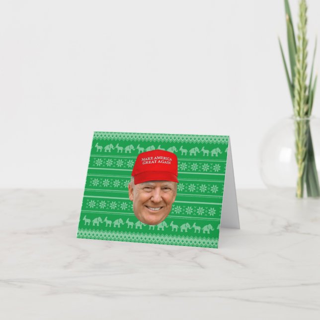 Carte De Remerciements TRUMP MAGA Noël (Devant)
