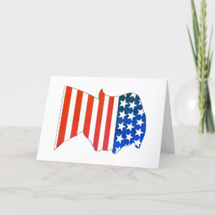 Carte De Remerciements Trump USA rouge blanc et bleu