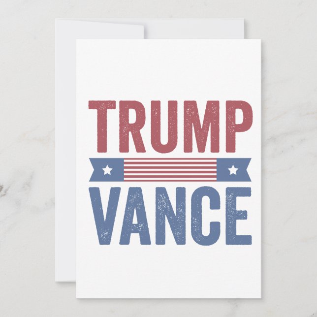 Carte De Remerciements Trump Vance Républicain Élection Américaine Cadeau (Devant)