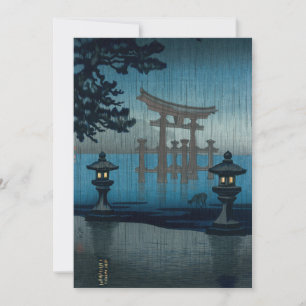 Carte De Remerciements Tsuchiya Koitsu - Miyajima dans la pluie