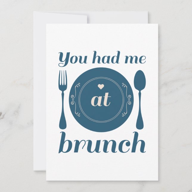 Carte De Remerciements Tu M'As Eu À Brunch (Devant)