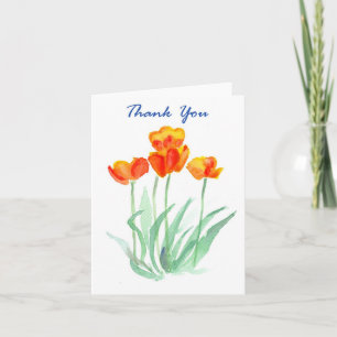 Carte De Remerciements Tulip Thank