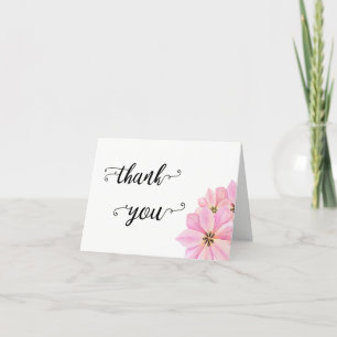 Carte De Remerciements Tulipes aquarelles roses