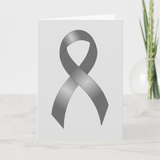 Carte De Remerciements Tumeur du cerveau | Diabète | Ruban gris