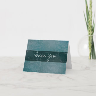 Carte de remerciements Turquoise tendance Grunge M