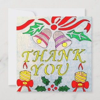 Carte De Remerciements Twin Candles Gratitude Card