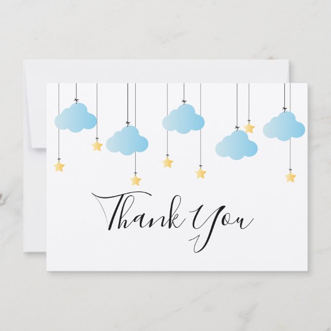 Carte De Remerciements Twinkle Twinkle Little Star Rustic Boho (Devant)