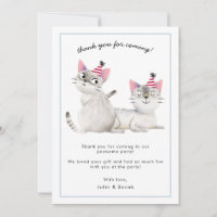 Twins Anniversaire Fête Pawsome Cats
