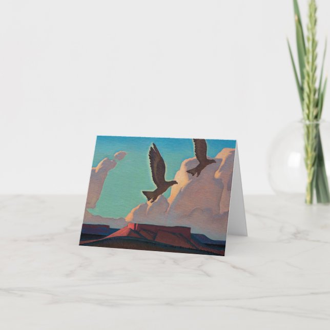 Carte De Remerciements Two Eagles, 1933 par Maynard Dixon (Devant)