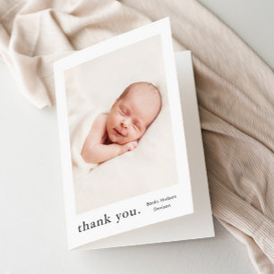 Carte De Remerciements Type Simple Photo Bébé