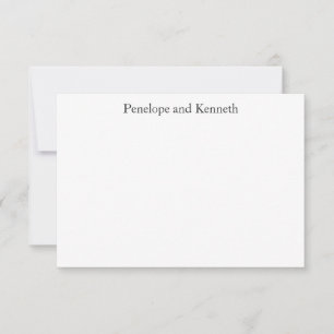 Carte De Remerciements Typographie Classique Noir Blanc Minimaliste Moder