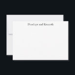 Carte De Remerciements Typographie Classique Noir Et Blanc Minimaliste Mo<br><div class="desc">Carte de Remerciement Typographie Classique Noir Et Blanc Minimaliste Moderne</div>