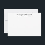 Carte De Remerciements Typographie Classique Noir Et Blanc Minimaliste Mo<br><div class="desc">Carte de Remerciement Typographie Classique Noir Et Blanc Minimaliste Moderne</div>