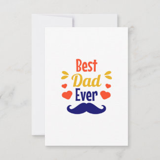 Carte De Remerciements Typographie du meilleur papa adorable