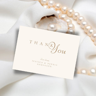 Carte De Remerciements Typographie minimaliste élégante Boho Mariage de s