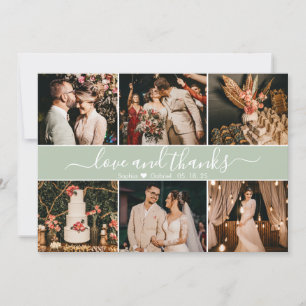 Carte De Remerciements Typographie moderne élégante 6 Collage photo