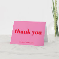 Typographie moderne en gras rose vif et Mariage ro