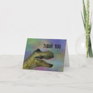 Carte De Remerciements Tyrannosaurus Rex Dinosaur T-Rex fête d'anniversai