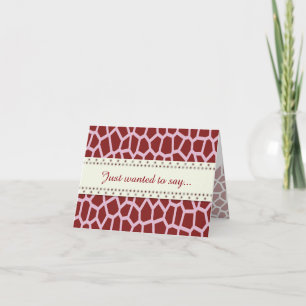 Carte De Remerciements U pick Couleur / Giraffe Brown Impression en mosaï