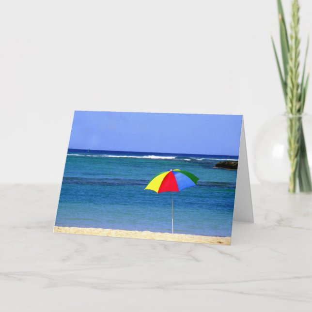 Carte De Remerciements Umbrella in Hawaii (Devant)