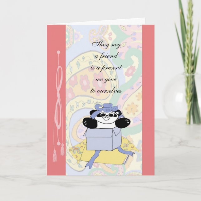 Carte De Remerciements Un ami est un présent que nous donnons nous-mêmes (Devant)