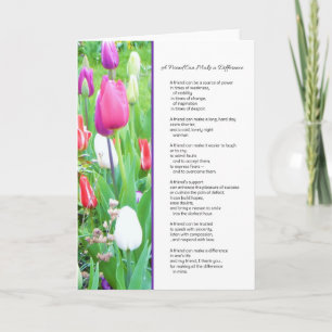 Carte De Remerciements Un ami peut faire une différence...