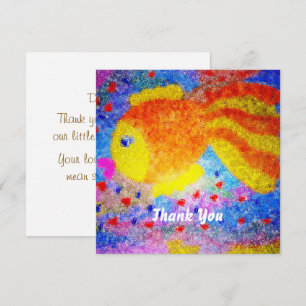 Carte De Remerciements Un an d'amour Poisson tropical 1er anniversaire 