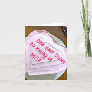 Carte De Remerciements un an plus près d'être un anniversaire du MILF