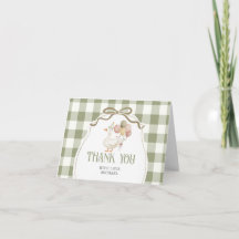 Un Anniversaire One Silly Goose Sage Gingham