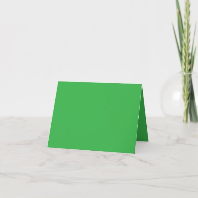 Carte De Remerciements un arrière - plan vert avec une bordure blanche (Devant)