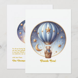 Carte De Remerciements UN ballon à air chaud