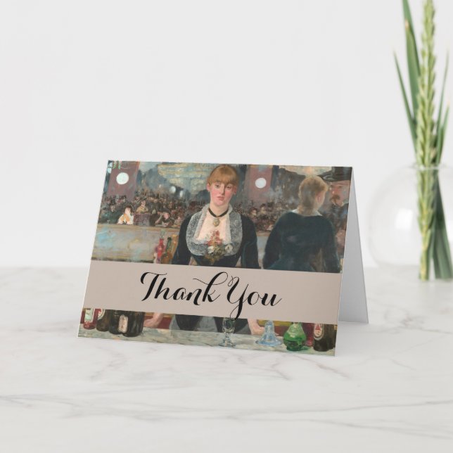 Carte De Remerciements Un bar aux Folies-Bergère Edouard Manet (Devant)