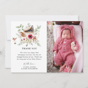 Carte De Remerciements "Un bébé brasse" Baby shower de thé de l'après-mid