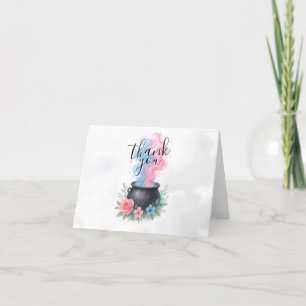 Carte De Remerciements Un Bébé Brûle Le Cauldron D'Halloween