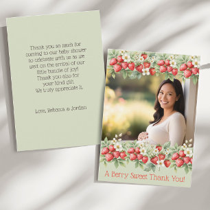 Carte De Remerciements Un cadre de fraise Berry Sweet Photo