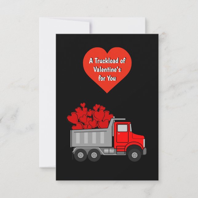 Carte De Remerciements Un camion de la Saint-Valentin (Devant)