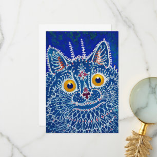 Carte De Remerciements Un chat de style gothique par Louis Wain