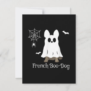 Carte De Remerciements Un chien de taureau français à Halloween