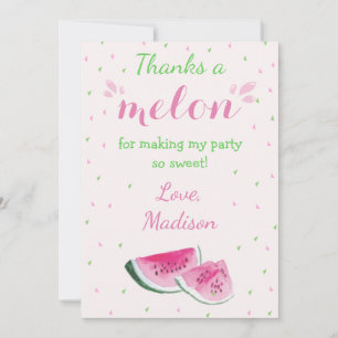 Carte De Remerciements Un Dans Un Melon Cute Watermelon Premier Anniversa