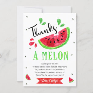Carte De Remerciements Un dans un melon premier anniversaire