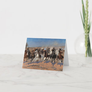 Carte De Remerciements Un Dash pour le Bois par Frederic Remington