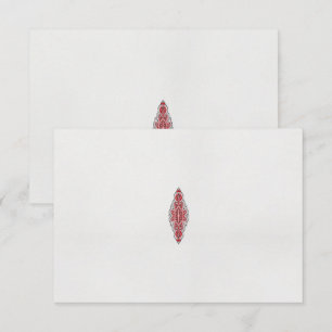 Carte De Remerciements un design de motif rouge et blanc