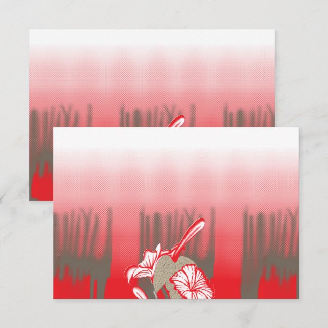 Carte De Remerciements Un design graphique dynamique présente un motif ro (Devant / Derrière)