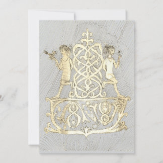 Carte De Remerciements Un dessin à l'encre représentant deux personnages