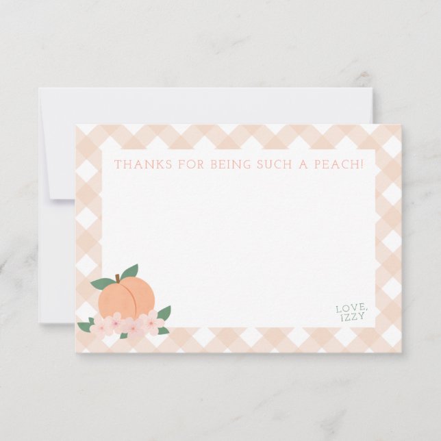 Carte De Remerciements Un doux petit Baby shower de pêche (Devant)